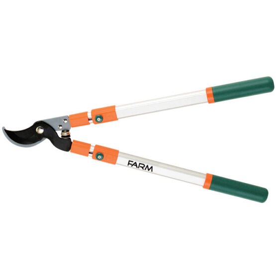 Voćarske teleskopske makaze, dvoručne, krivo sečivo